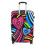 (Multicolour, Cabin) Expandable Hard Shell Multicolour Hearts 4 Wheel Luggage Suitcase 5