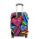 (Multicolour, Cabin) Expandable Hard Shell Multicolour Hearts 4 Wheel Luggage Suitcase 9