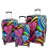 (Multicolour, Cabin) Expandable Hard Shell Multicolour Hearts 4 Wheel Luggage Suitcase 2