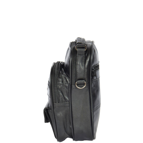 Mens Real Leather Grab Shoulder Bag Black Tim 2