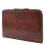 Real Brown Leather Folio Case A4 Document Underarm Conference Bag Ben 10