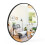 (Black, 80cm) Large round wall mirror aluminum frame home decor 6
