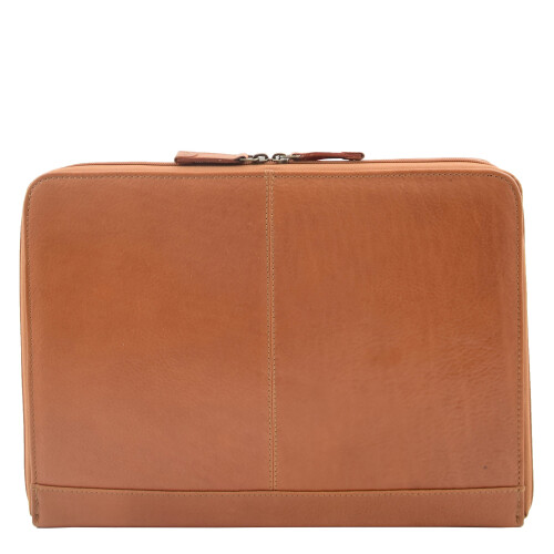 Real Tan Leather Folio Case A4 Document Underarm Conference Bag Ben 2