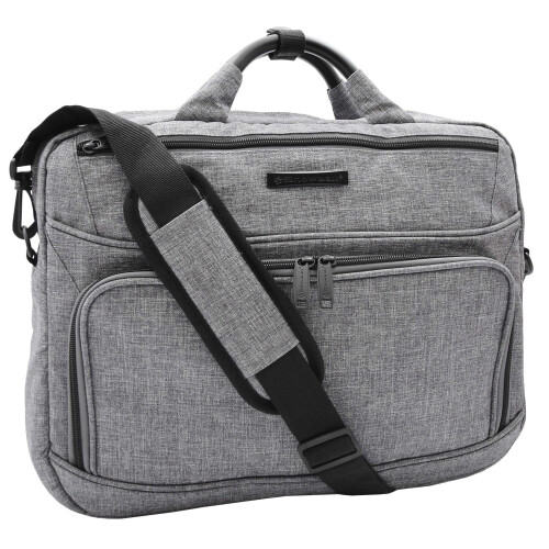 Laptop Bag Casual Briefcase Satchel Soft Polyester Jean Grey