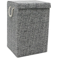 MantraRaj Urban Rectangle Laundry Foldable Paper Lidded Clothe Storage Laundry Basket with Lid 85L