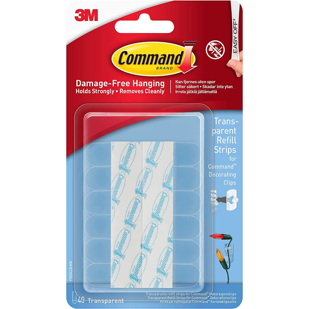 3M Command Mini Clear Refill Strips