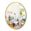 (Gold, 40cm) Large round wall mirror aluminum frame home decor 4