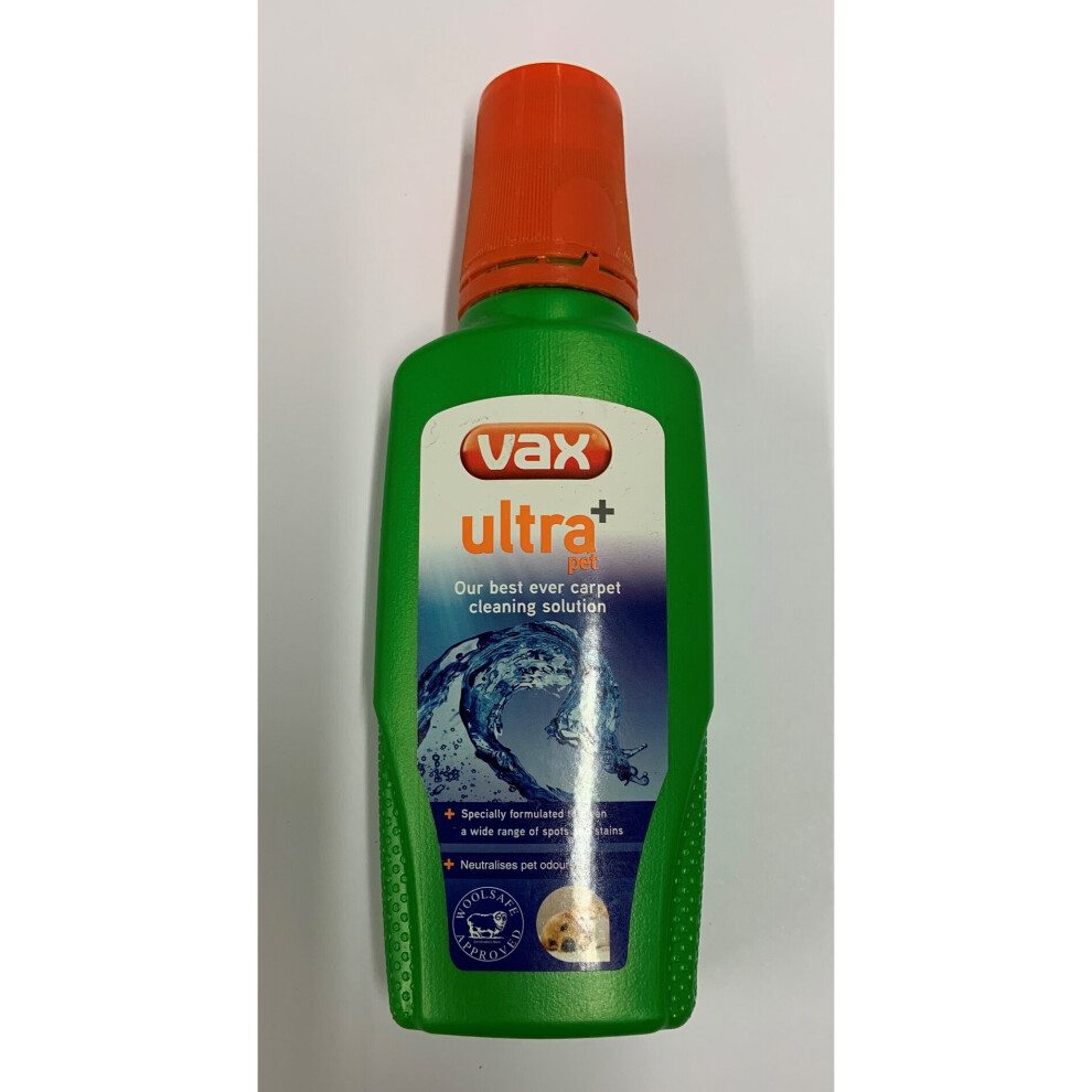 Vax Ultra+ Pet 250ml Carpet Upholstery Cleaning Solution