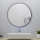 (Black, 80cm) Large round wall mirror aluminum frame home decor 1