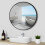 (Black, 80cm) Large round wall mirror aluminum frame home decor 2