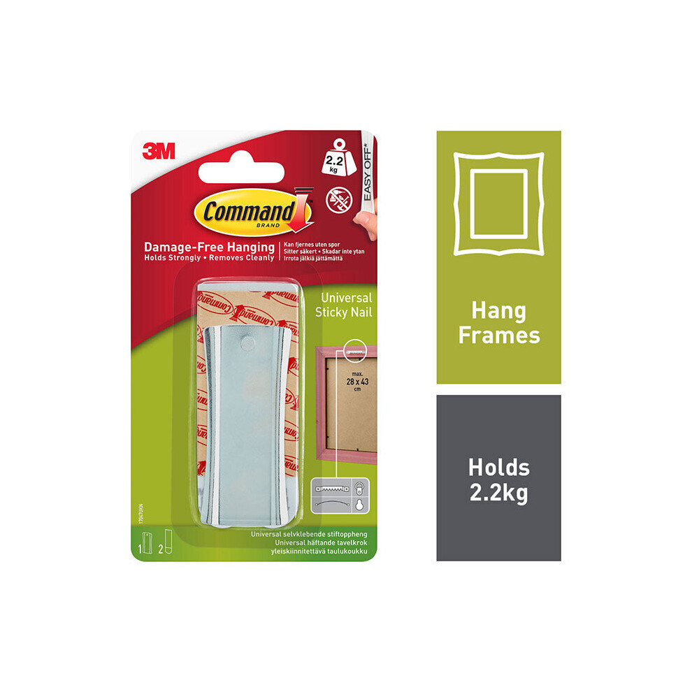 3M Command Sawtooth Adhesive Metal Picture Hanger