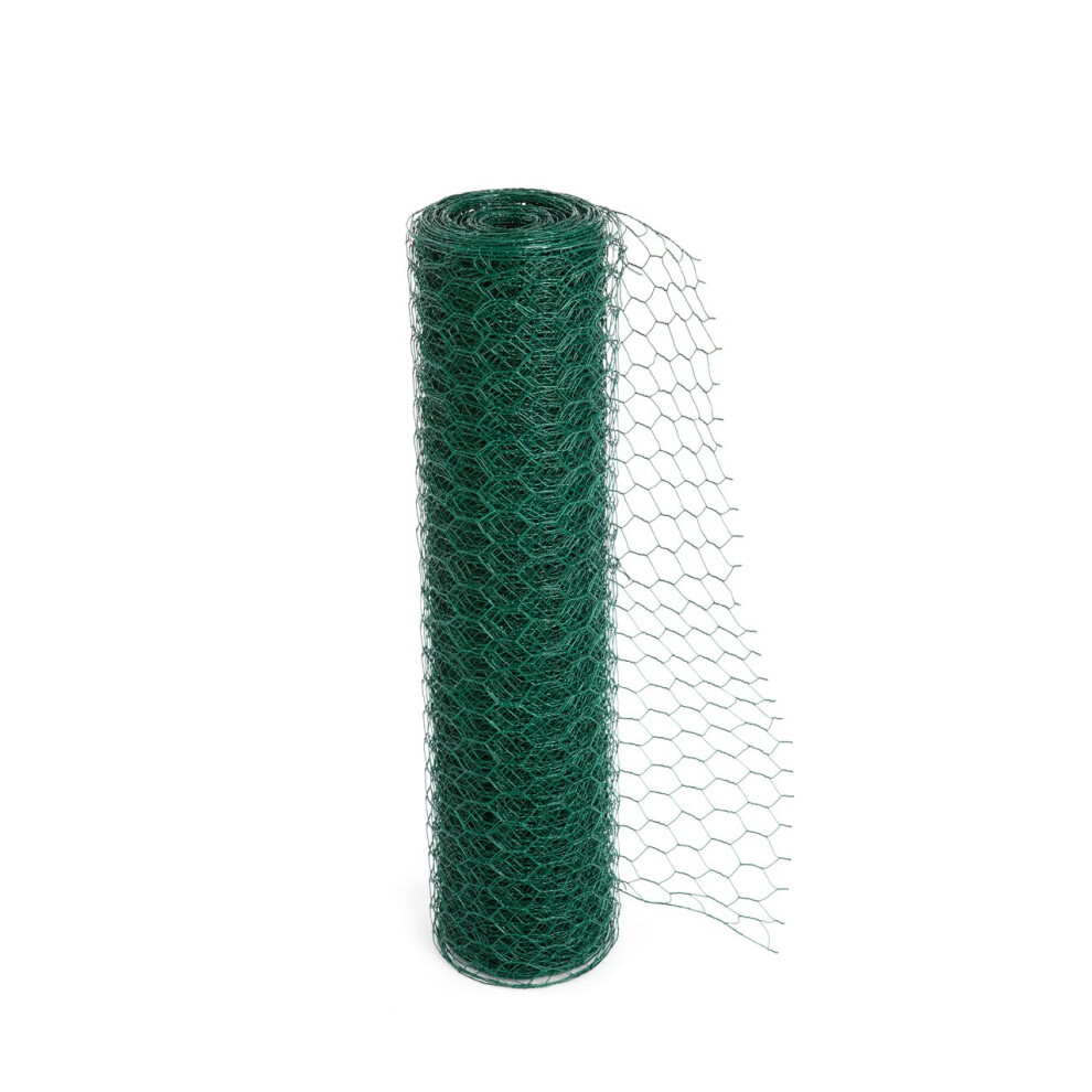 PVC Coated Green Chicken Wire (22g) 25mm x 60cm x 25m Easipet