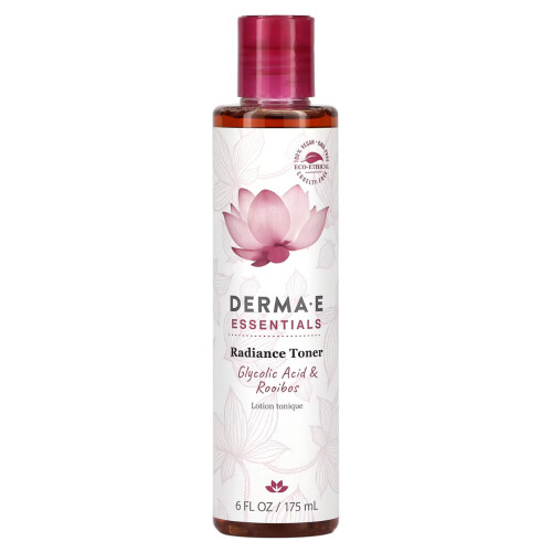 DERMA E, Βασικά, Τόνερ Radiance, Γλυκολικό Οξύ & Rooibos , 6 fl oz (175 ml)