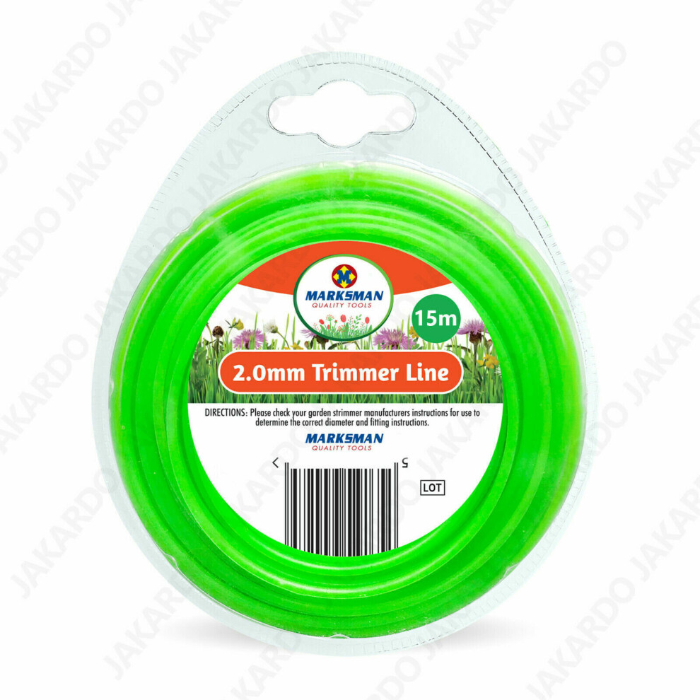 (Garden Grass Strimmer Trimmer Line Nylon Cord-2.0mm) Garden Grass Strimmer Trimmer Line Nylon Cord