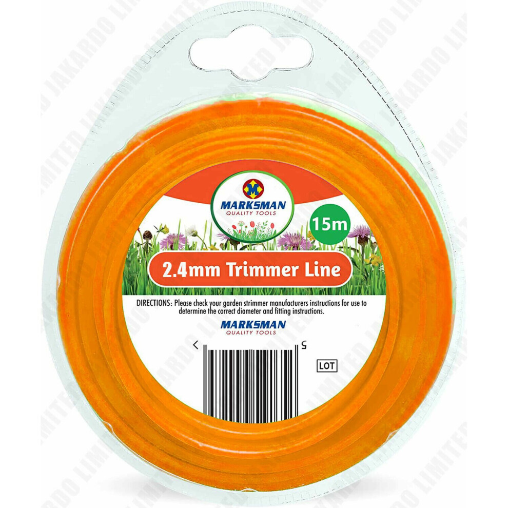 Marksman (2.4Mm) Garden Grass Strimmer Trimmer Line Nylon Cord