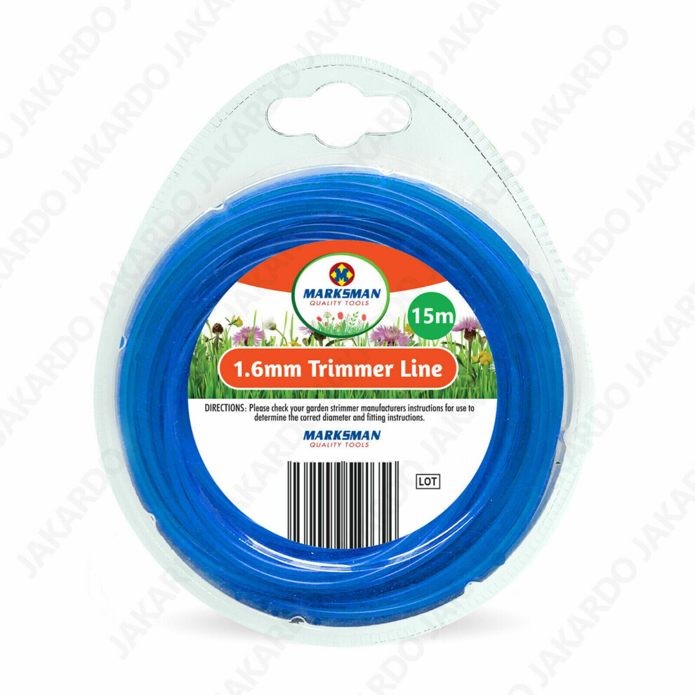 (Garden Grass Strimmer Trimmer Line Nylon Cord-1.6mm) Garden Grass Strimmer Trimmer Line Nylon Cord