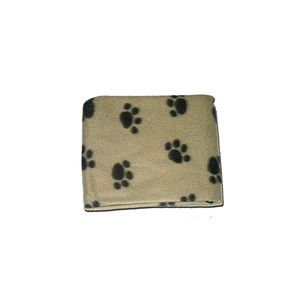 Beige Soft Cosy Warm Fleece Paw Print Pet Blanket Dog Puppy Animal Cat Bed By Guaranteed4Less-image-OPC-PB8WQHQ-NEW