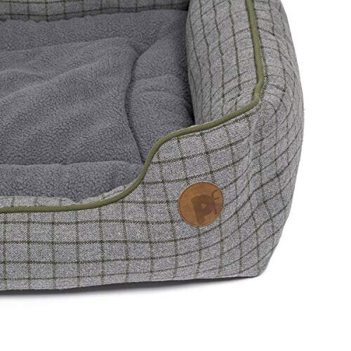 Petface Moss Green Square Dog Bed, Medium 2
