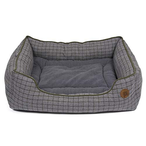 Petface Moss Green Square Dog Bed, Medium
