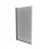 NES Home 800mm Square Bath Screen Matt Black Profile Grey Tinted Glass Reversible | Sky 5