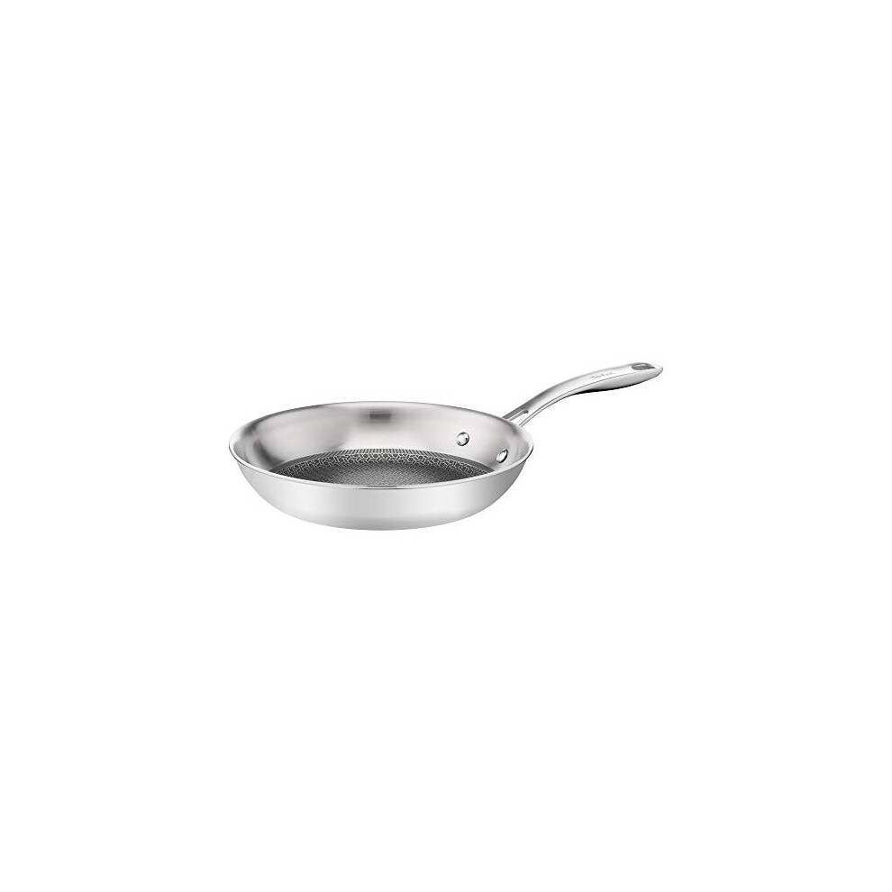 Tefal E49704 Eternal Mesh Frying Pan | 24 cm | with Scratch-Resistant Mesh Coating | PFOA | Suitable for All Hob Types Including Induction | Stainless