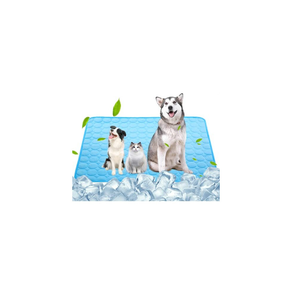 Cooling Mat for Large Dogs Cats Pet Washable Summer Cooling Pads Summer Sleeping Kennel Mat,Ice Silk Sleep Mat Pad Non-Toxic Sleep Bed Animal(XL
