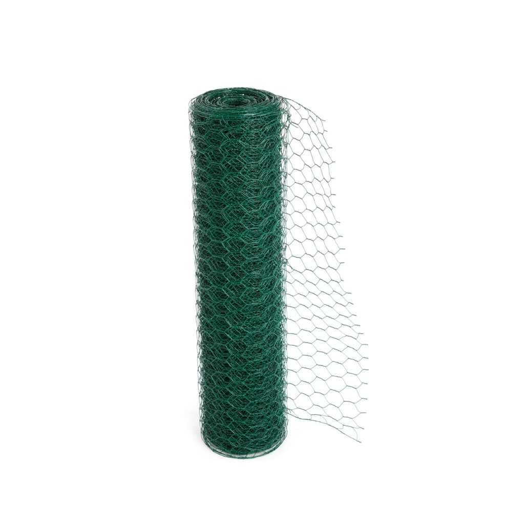 PVC Coated Green Chicken Wire 50mm x 120cm x 25m Mesh Fencing