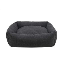 Rosewood Medium Dog Bed For Medium Dog Breeds. Machine Washable, Super Soft And Cosy Grey Felt Orthopaedic Memory Foam Dog Bed, 73X55X17Cm