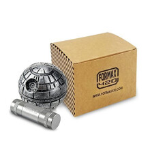 FORMAX?420 Death Star Grinder With a Pollen Press Star War Round Grinder 3 Pieces Spice Mill 1.9 inch