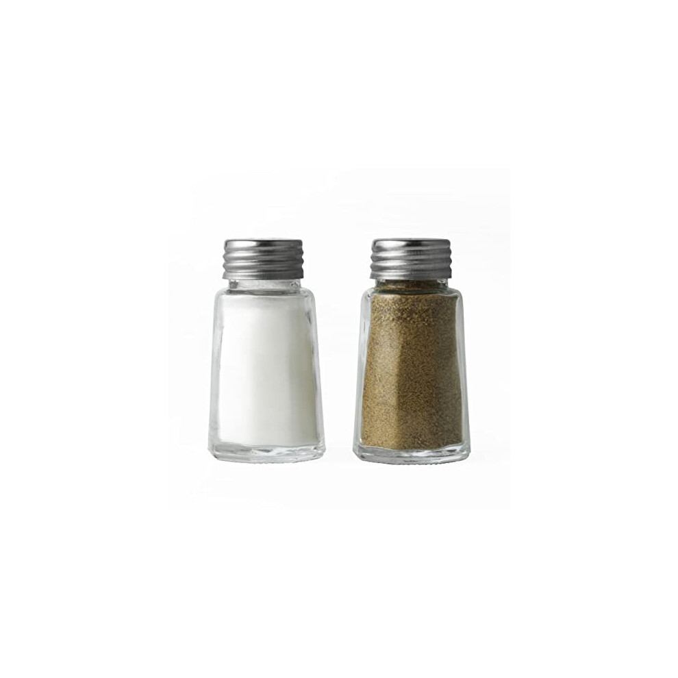 Salter 750 CLXR Caf? Glass Shaker Set, Dual Set, Classic Salt & Pepper Mills, Stainless Steel Screw Caps, For Ground Salt & Pepper, For Caf??s/Bistro,
