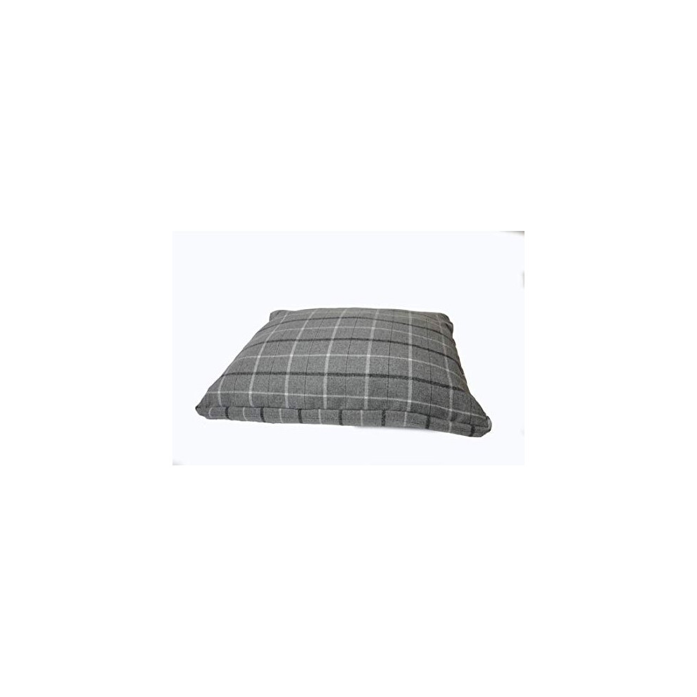 Memory Foam Dog Beds With A Non Slip Base And Zippable Machine Washable Cover Four Sizes Six Designs (Tartan Grey, Large)-image-OPC-PB8WYPP-NEW