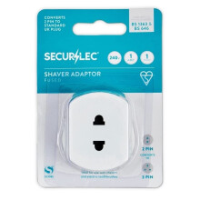 Securlec 1A to BS1363/3 Shaver Adaptor UK Plug - Powers Shavers, Razors & Toothbrushes