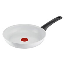 Tefal C41704 Ceramic Control Frying Pan 24 cm Safe Ceramic Seal Thermo-Signal Temperature Indicator Easy Cleaning Suitable for Induction Cookers White