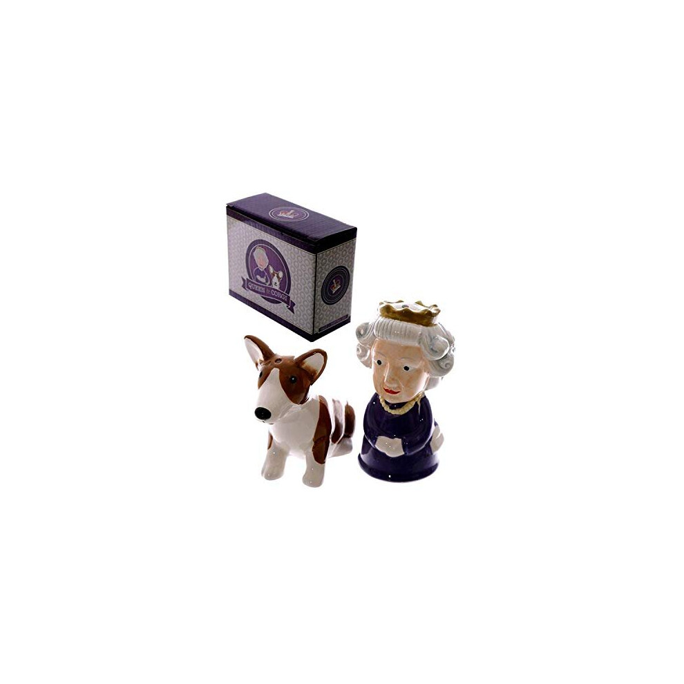 Novelty Cruet Salt and Pepper Sets Ceramic Collectables Hotdog or Queen (Queen)-image-OPC-PB8WZV2-NEW
