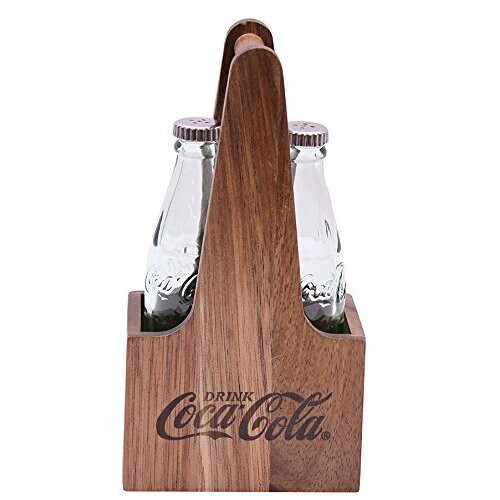 TableCraft Coca-Cola CC339NW Salt- och Pepparkar Set med Träback