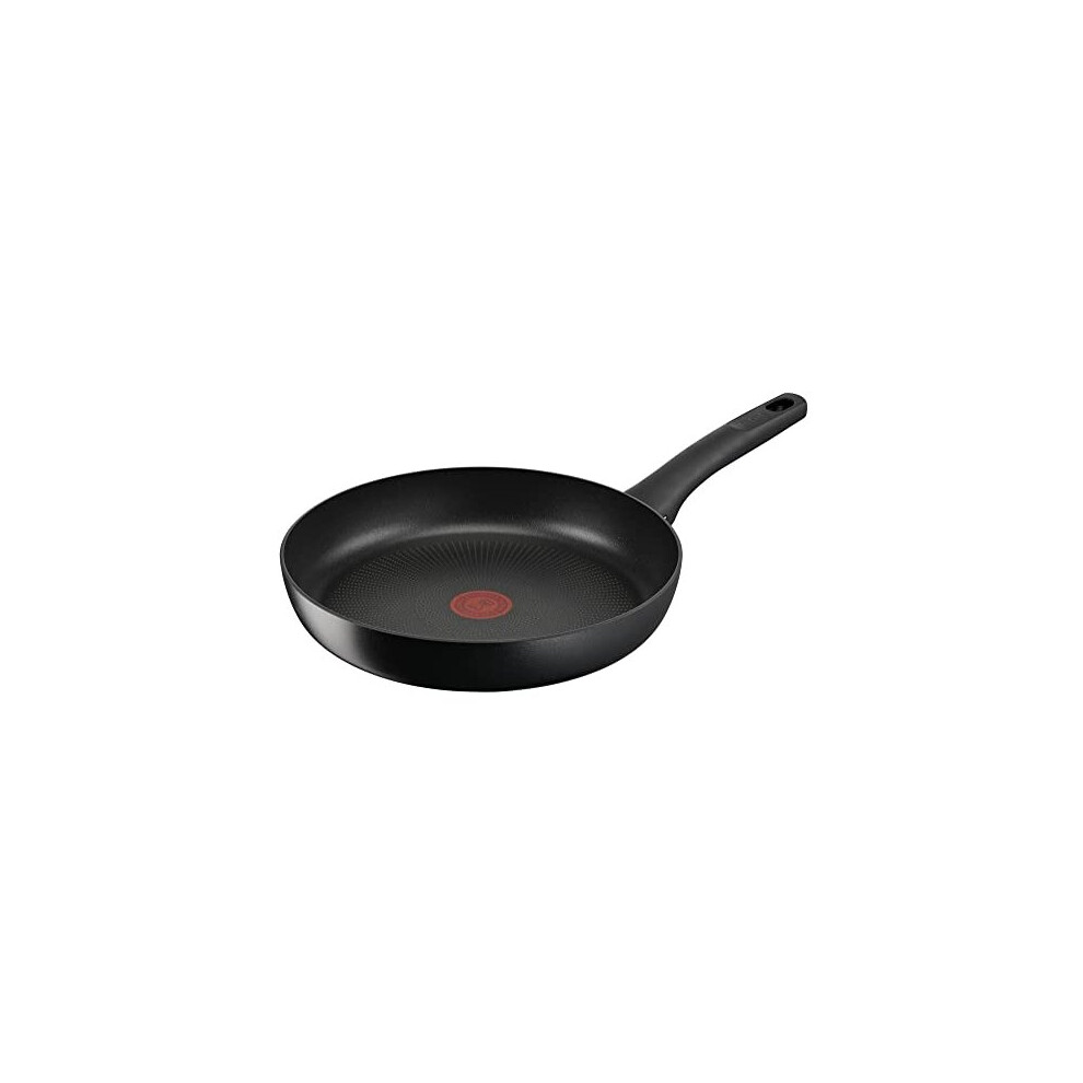 Tefal G28806 Hard Titanium On Frying Pan 28 cm Aluminium Safe Non-Stick Coating Thermal Signal Temperature Indicator Suitable for All Hob Types