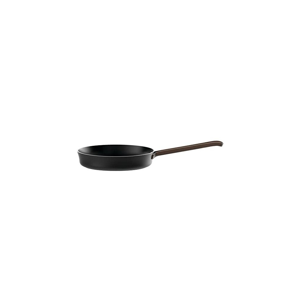 Alessi Edo Long-Handled Frying Pan, ? 24, Steel, Brown