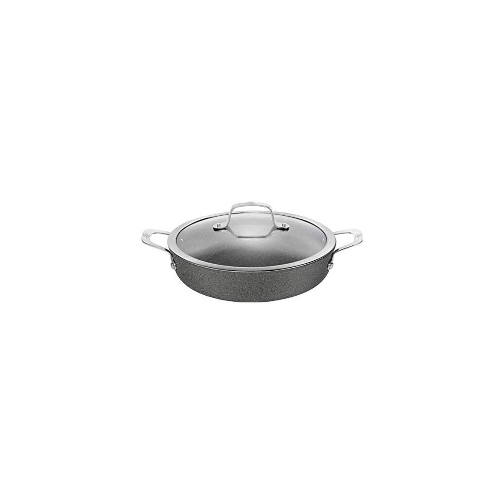 Ballarini Black Salina Line Non-Stick Aluminium Frying Pan With Handles And Lid Diameter 28 Cm 28Cm