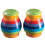 Hand Painted Rainbow Stripe Salt and Pepper Pot 1