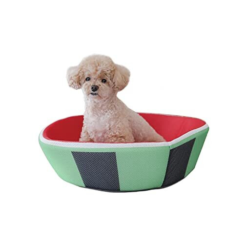Iris Ohyama, Thermal pet bed / funny dog bed, doublesided cushion with
