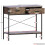 Vida Designs (Dark Wood) Brooklyn Industrial 2 Drawer Console Table Shelf 2