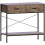 Vida Designs (Dark Wood) Brooklyn Industrial 2 Drawer Console Table Shelf 9