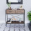 Vida Designs (Dark Wood) Brooklyn Industrial 2 Drawer Console Table Shelf 5