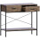 Vida Designs (Dark Wood) Brooklyn Industrial 2 Drawer Console Table Shelf 10
