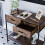 Vida Designs (Dark Wood) Brooklyn Industrial 2 Drawer Console Table Shelf 7