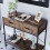 Vida Designs (Dark Wood) Brooklyn Industrial 2 Drawer Console Table Shelf 3