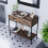 Vida Designs (Dark Wood) Brooklyn Industrial 2 Drawer Console Table Shelf 8