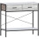 Vida Designs (Grey) Brooklyn Industrial 2 Drawer Console Table Shelf 9