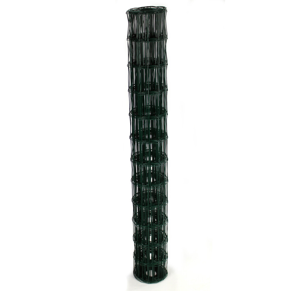 PVC Coated Wire Mesh Fencing 120cmx10m Green Galvanised Garden