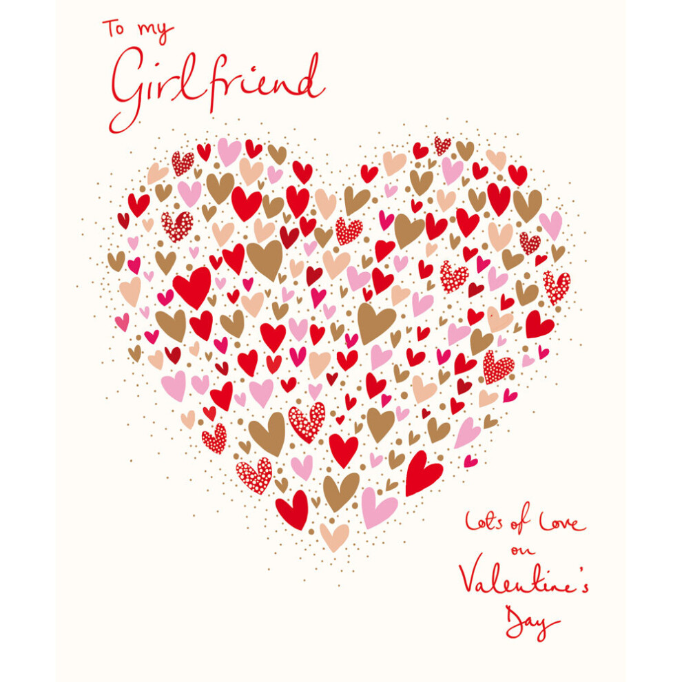 Woodmansterne To My Girlfriend Lots Of Love Valentine's Day Greeting Card Valentines Cards
